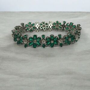 Vintage Ross-Simon’s Emerald Floral Bracelet